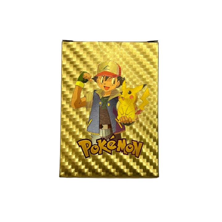 Карти за игра Pokémon, Покемон, 55 карти, Златисти