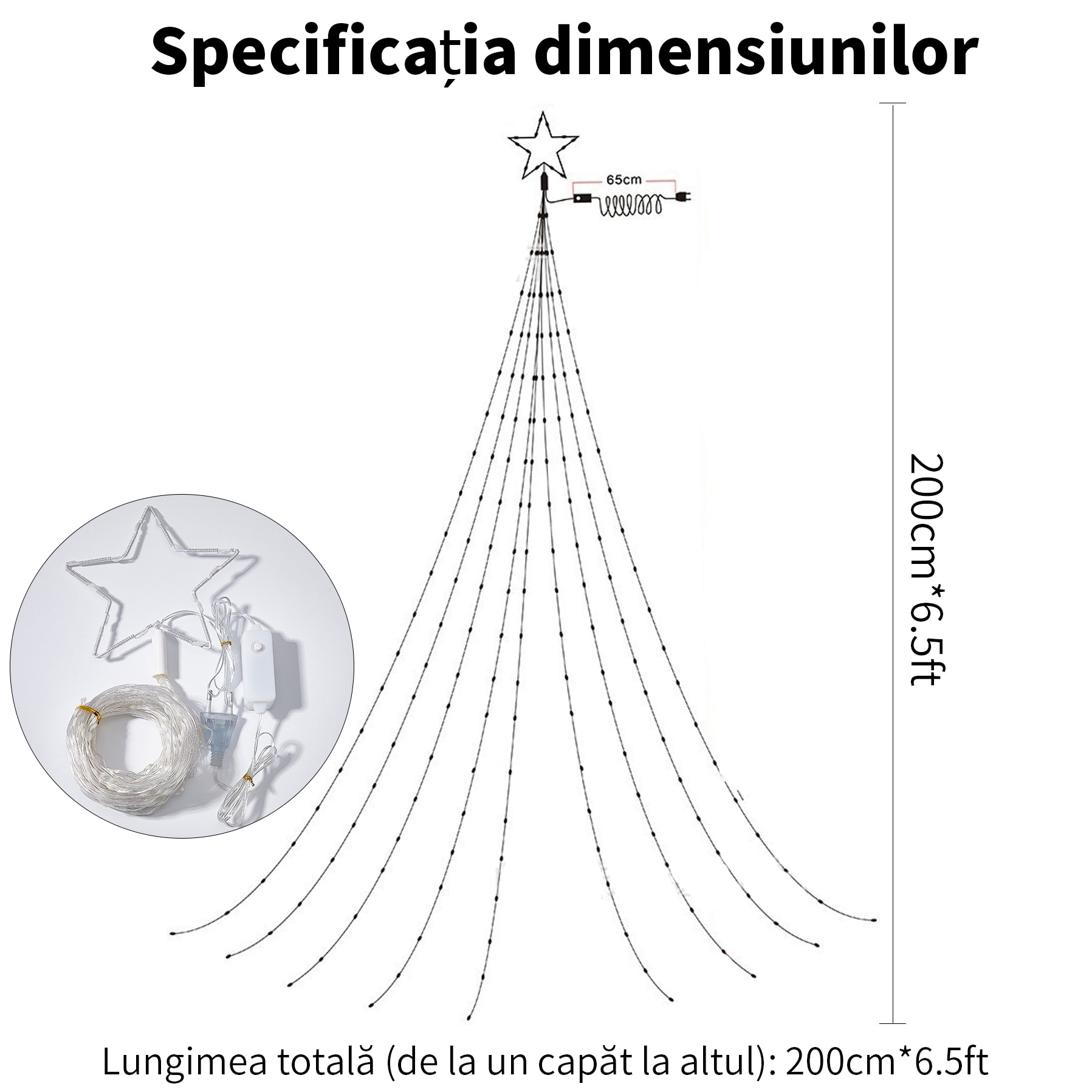 Коледни лампички, LED, IP44, Топла бяла светлина - eMAG.bg