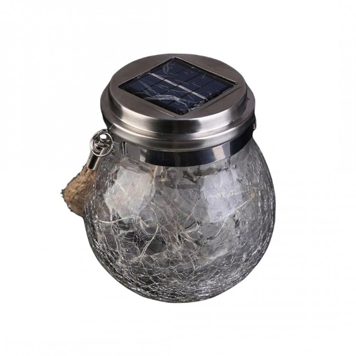 Lampa solara suspendata, rezistenta la apa, 30 de LED-uri, Q-TL60, culoare alb