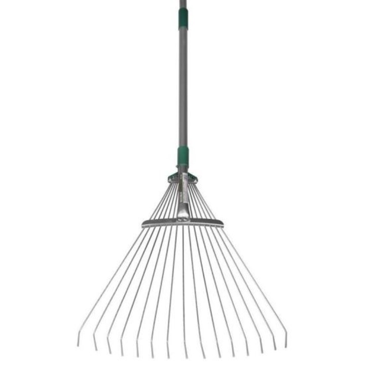 Grebla pentru frunze, gradina, coada telescopica, 15 dinti