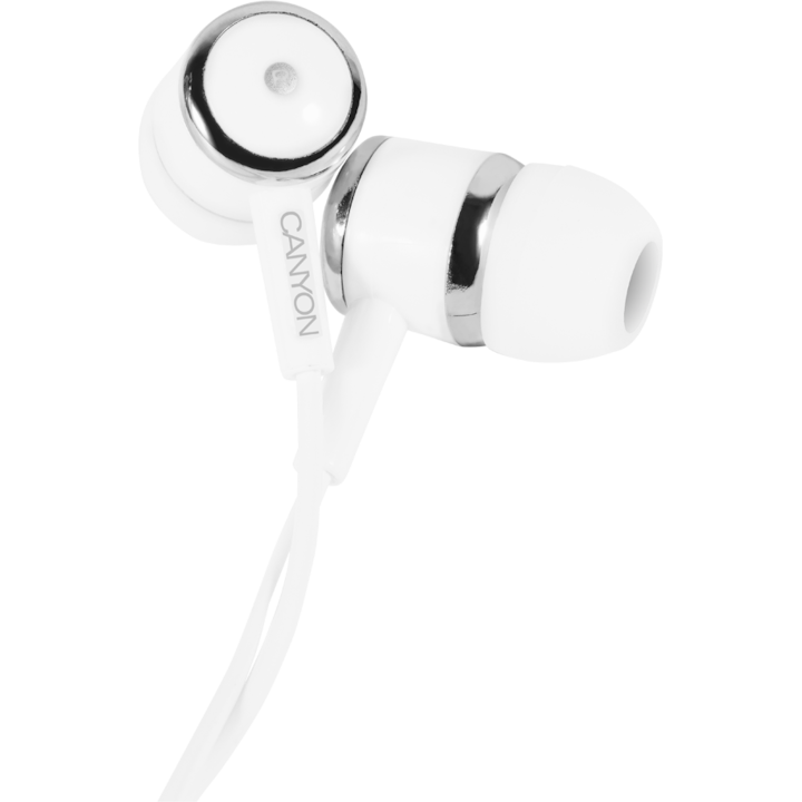Слушалки Canyon EPM- 01 с микрофон, Бял