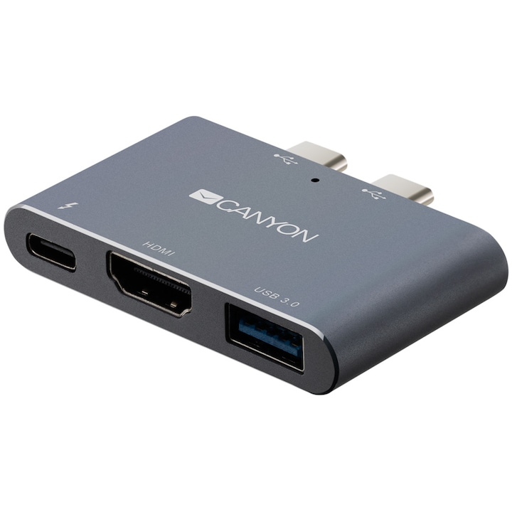 Хъб USB Canyon DS-1 3in1 Thunderbolt 3 Space Grey