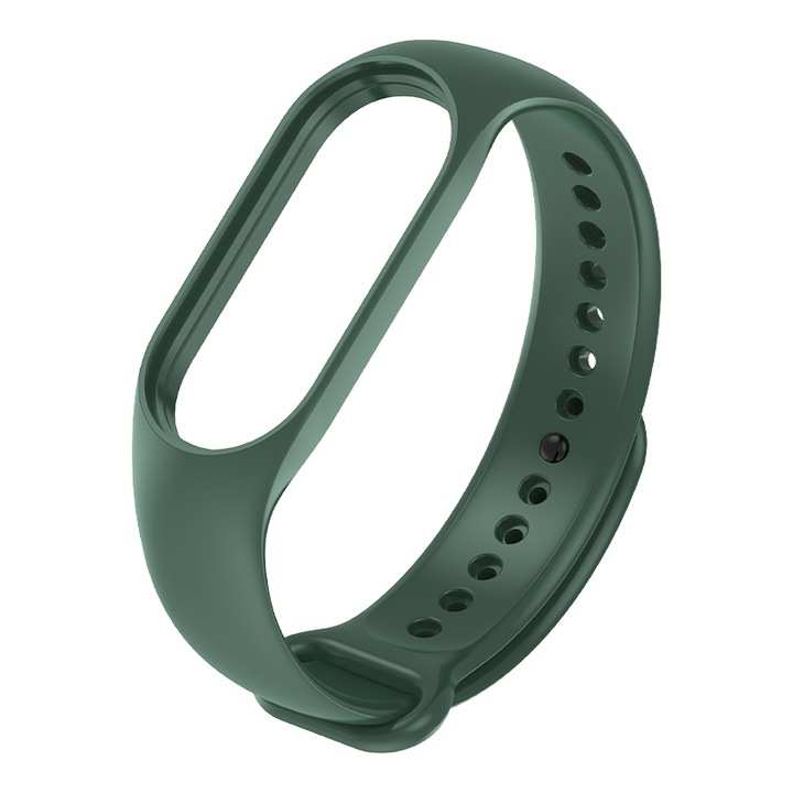 Szilikon szíj intelligens karkötőhöz, amely kompatibilis a Xiaomi Mi Band 5/6/7, zöld