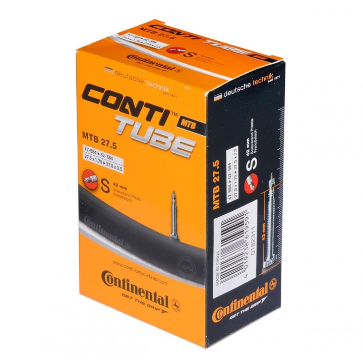 Камера за велосипед Continental MTB Light 27.5 valve Presta S42 47/60-584 27.5-1.75/2.4