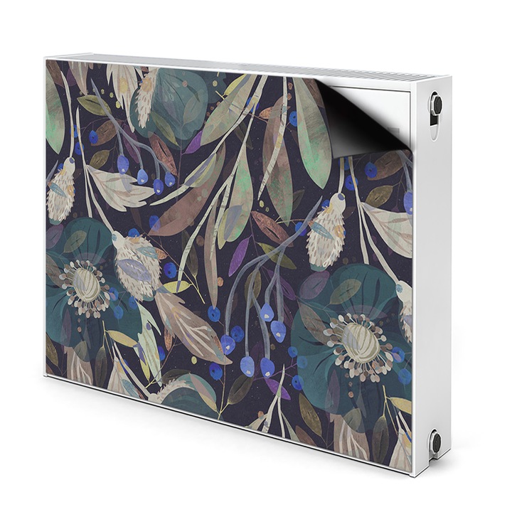 Magnet decorativ. Dreptunghi. Model Botanic. Albastru. 110 cm x 60 cm. 010220260020000012561