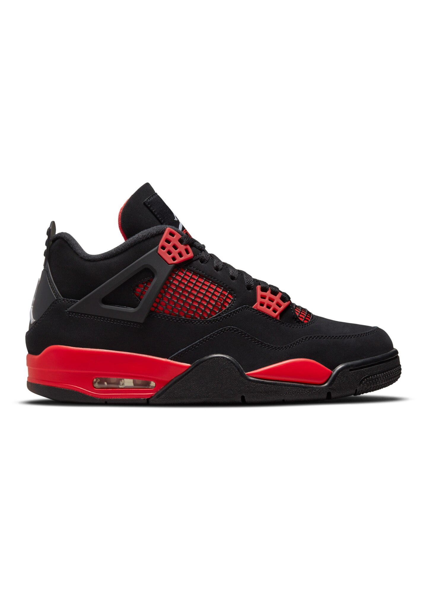 Pantofi sport Nike Air Jordan 4 Retro Red Thunder, Negru/Rosu
