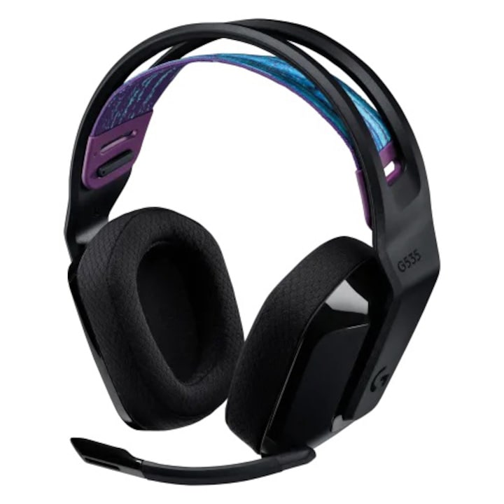 Logitech G535 Lightspeed Vezeték nélküli gaming headset, Fekete