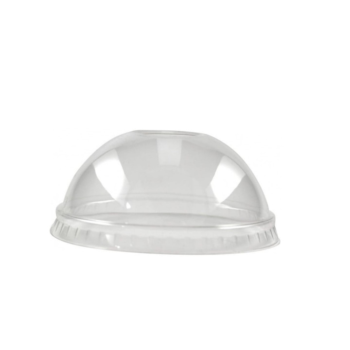 Set capac bombat din pla, transparent, 100 buc, capacitate 95 mm