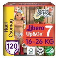 Scutece Libero Up&Go, marimea 7, 16-26 kg, 120 bucati
