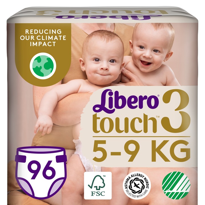 Libero Touch pelenka 3, 5-9 kg, havi pelenkacsomag, 96 db
