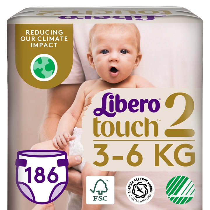 Libero Touch nadrágpelenka, méret: 2, 3-6 kg, 186db