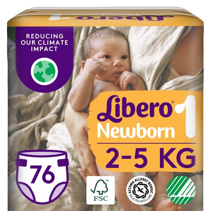 Libero Newborn újszülött pelenka 1, 2-5 kg, 76 db