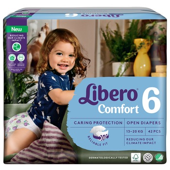 Scutece copii Libero Comfort marime 6, 13-20 kg, 42 buc