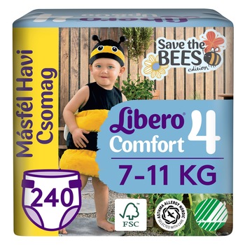 Scutece Libero Comfort, marimea 4, 7-11 kg, 240 bucati
