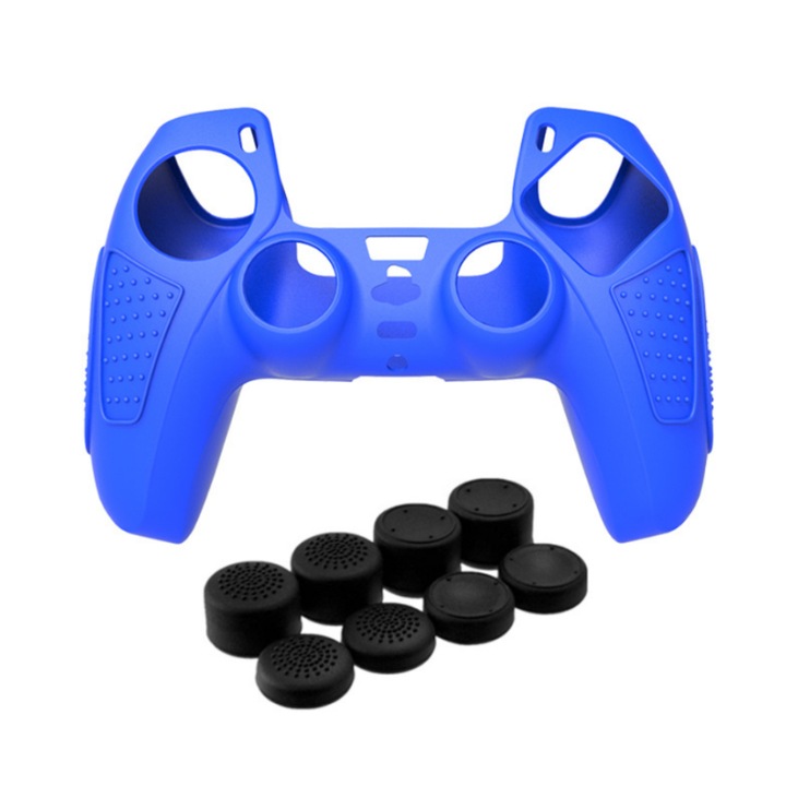Vezérlőburkolat, OSPE, Szilikon, Playstation 5-tel kompatibilis, kék