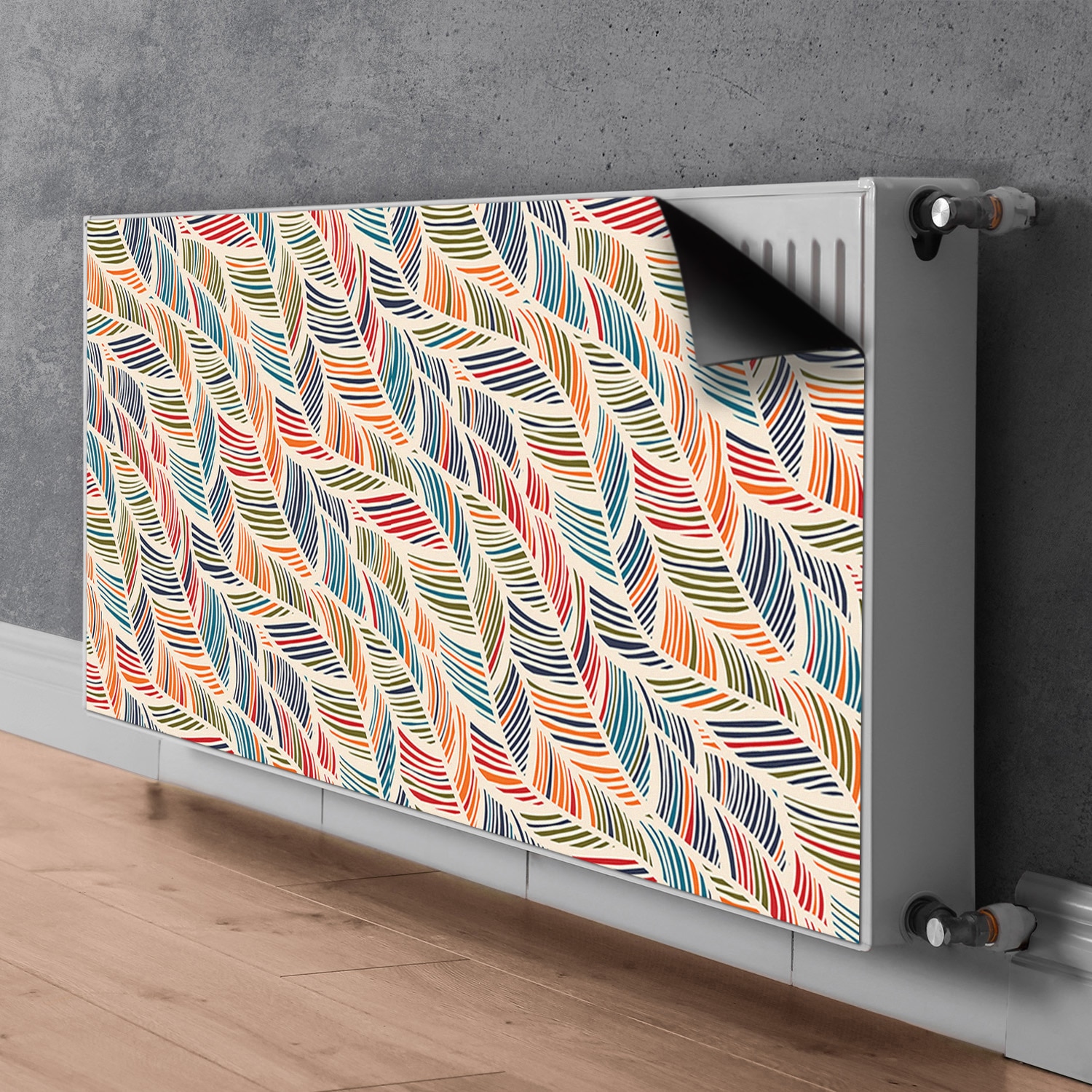 de Radiator (calorifer), Valuri colorate, albastru, 110 cm x 60 cm eMAG.ro