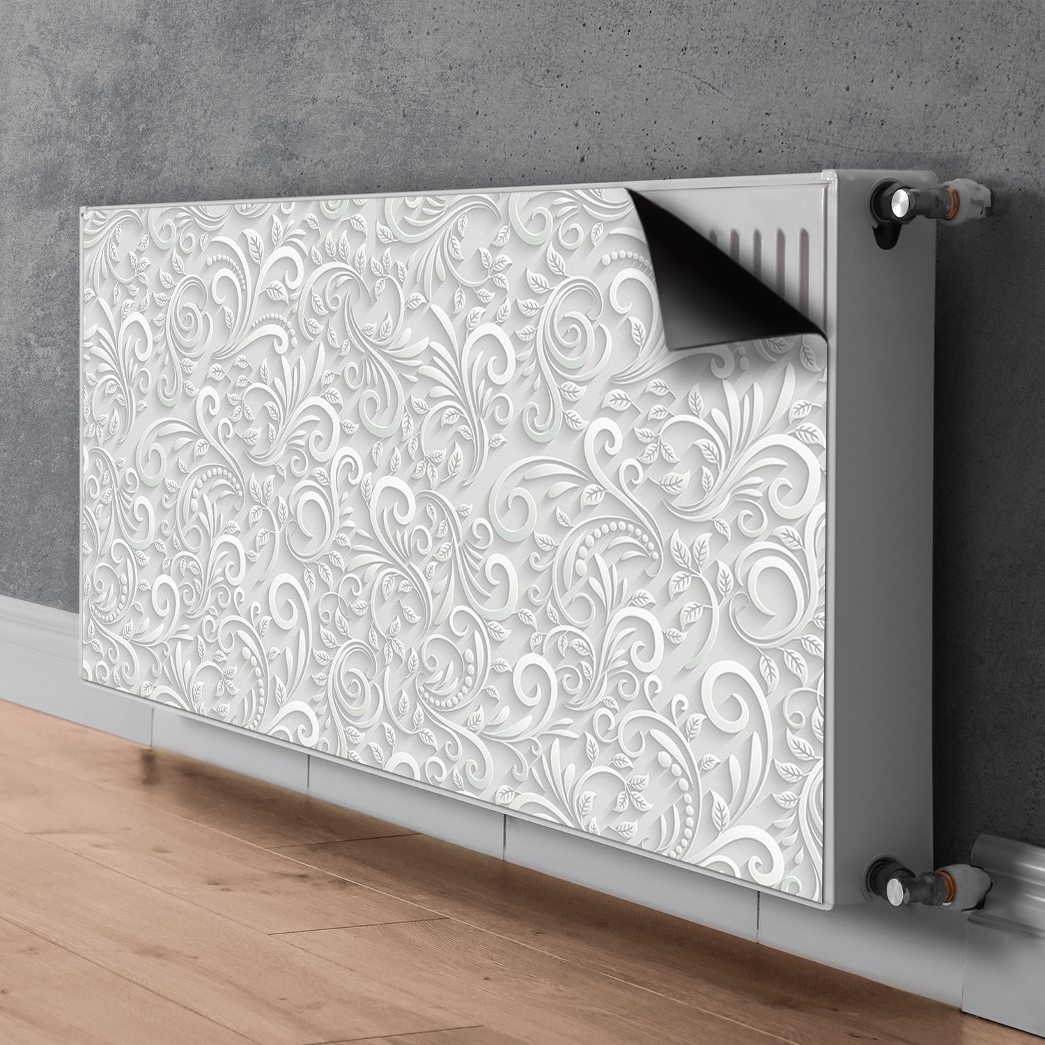 de Radiator (calorifer), Modelul 3D Swirls frunze, verde, 110 cm x 60 cm eMAG.ro