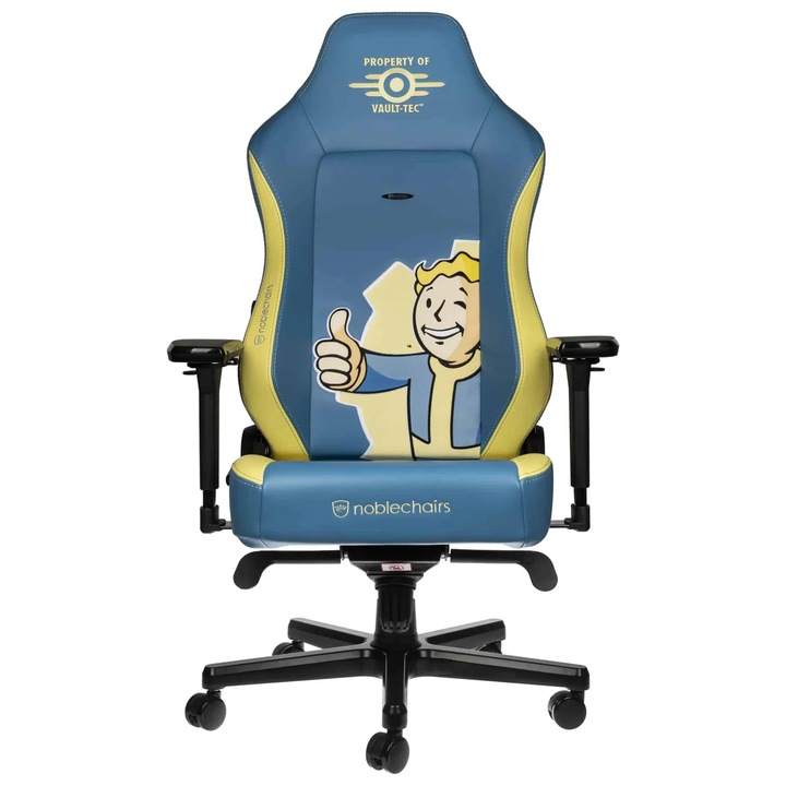 Noblechairs Hero Fallout Vault Tec Edition max. 150 kg, 4D kartámasz kék-sárga gamer szék