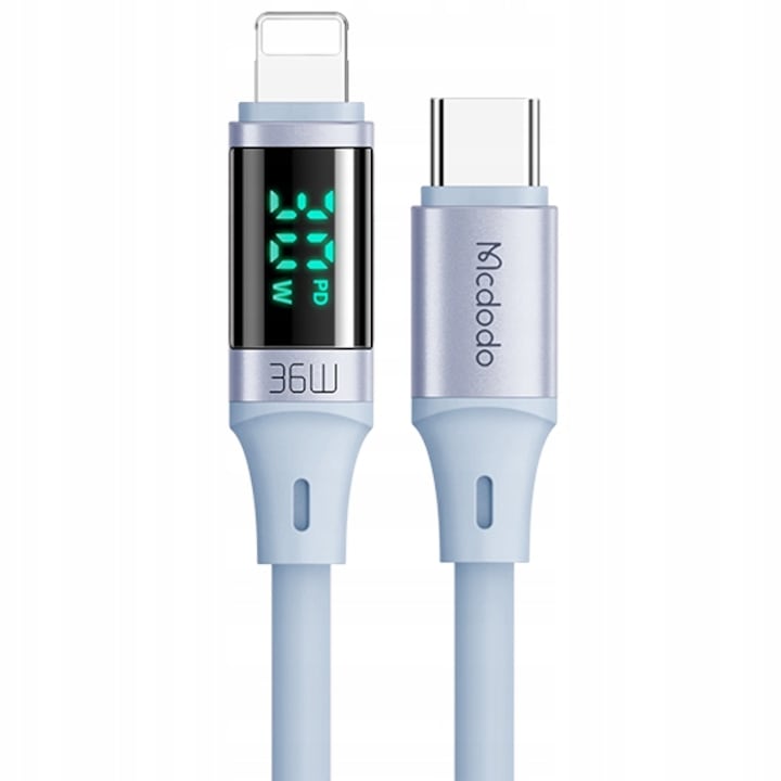 Cablu, USB-C, pentru iPhone, Digital Pro, 20W, 1,2 m, albastru, Mcdodo