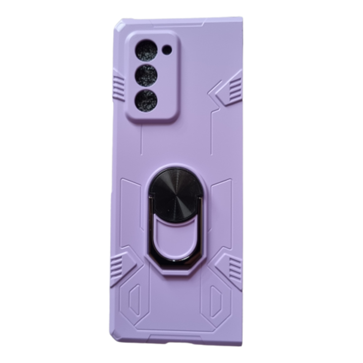 Lengéscsillapító tok gyűrűvel és mágnessel, amely kompatibilis a Samsung Z Fold 2, lila készülékkel