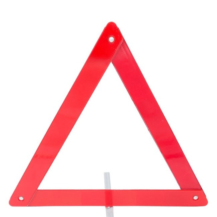 Светлоотразителен автомобилен триъгълник, червен, 41x41 см
