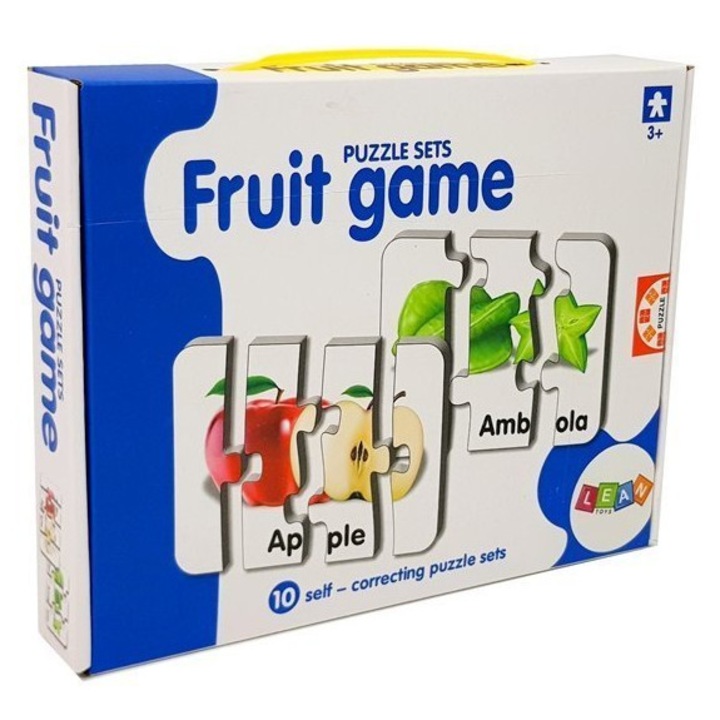 Puzzle educativ Fructe 10 tipuri, 33 piese