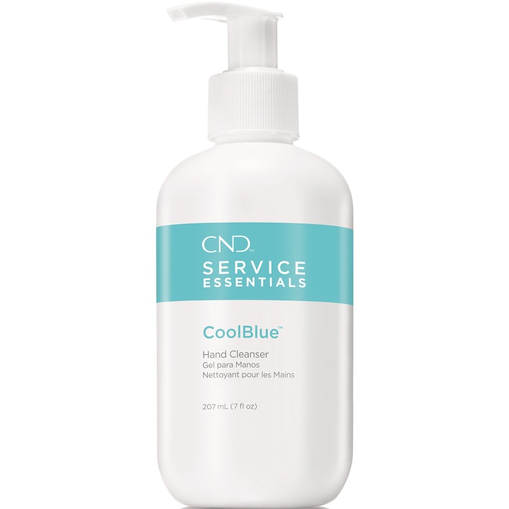 Почистващ разтвор за ръце CND COOLBLUE, 207 мл