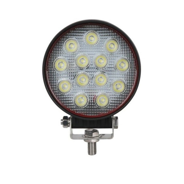 Proiectoar, Flexzon, LED, Profesionist 39W 12V-24V,12 Cm, 13 Leduri pentru ATV, Jeep, Motor, Barca, Tractor