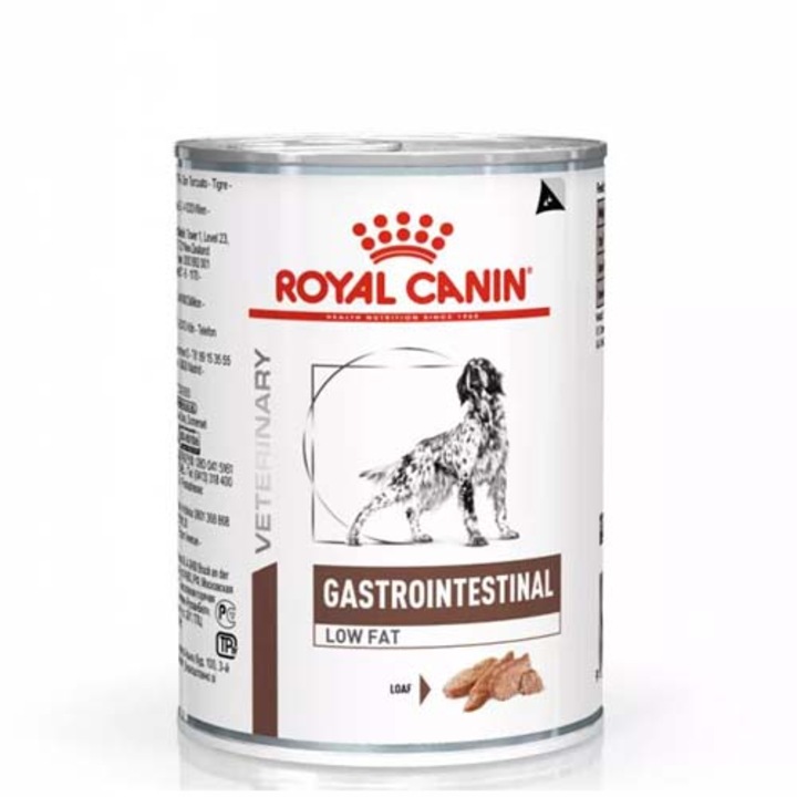 Royal Canin Vhn Gastrointestinal Low Fat Dog Konzerv 410g -nedves eledel kutyáknak alacsony zsírtartalommal
