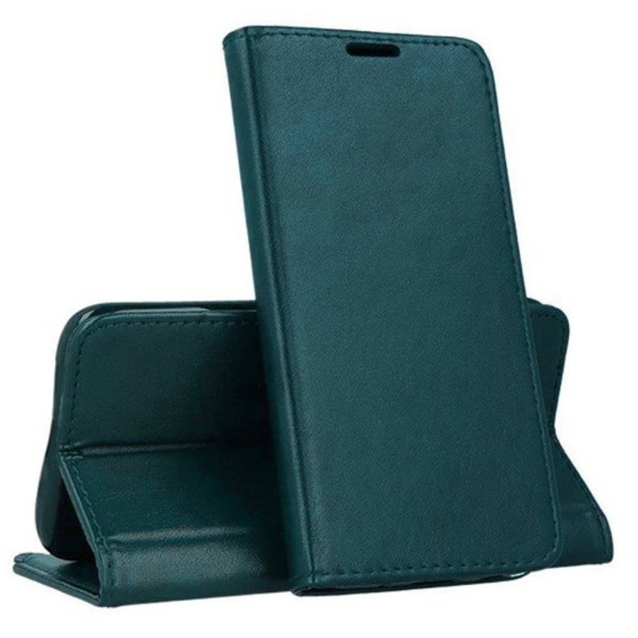 Husa flip pentru Samsung Galaxy A13 5G, Nemo, Piele ecologica, Verde inchis