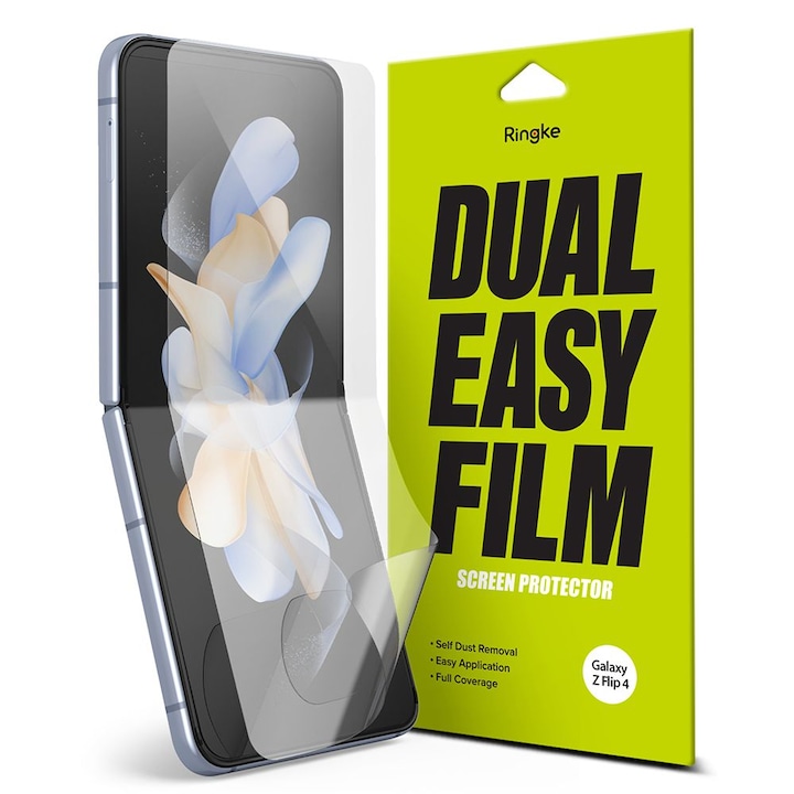 Протектор Ringke Film, 2броя за Samsung Galaxy Z Flip 4, Прозрачен