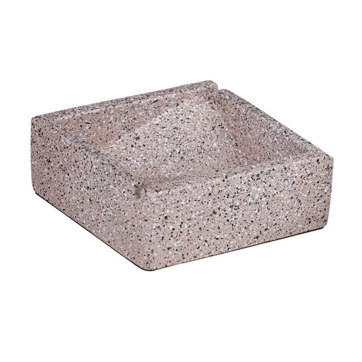 Scrumiera patrata, Kopenpal, Gri granit, Ceramica, 11.5x11.5x4 cm