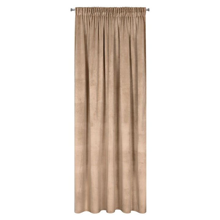 Eurofirany Függöny ráncolószalaggal, MELANIE 140 x 270, sötétbézs