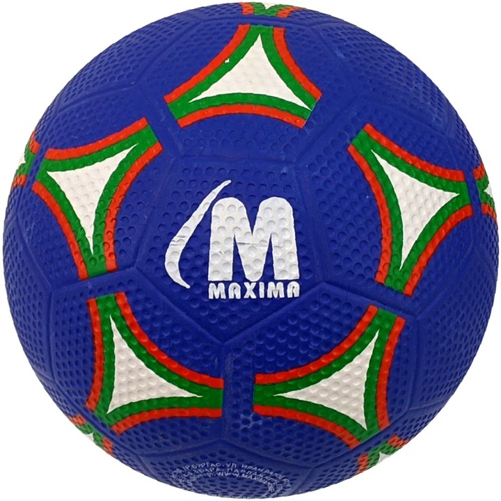 Minge de fotbal, MAXIMA, Marimea 5, Cauciuc, Albastru