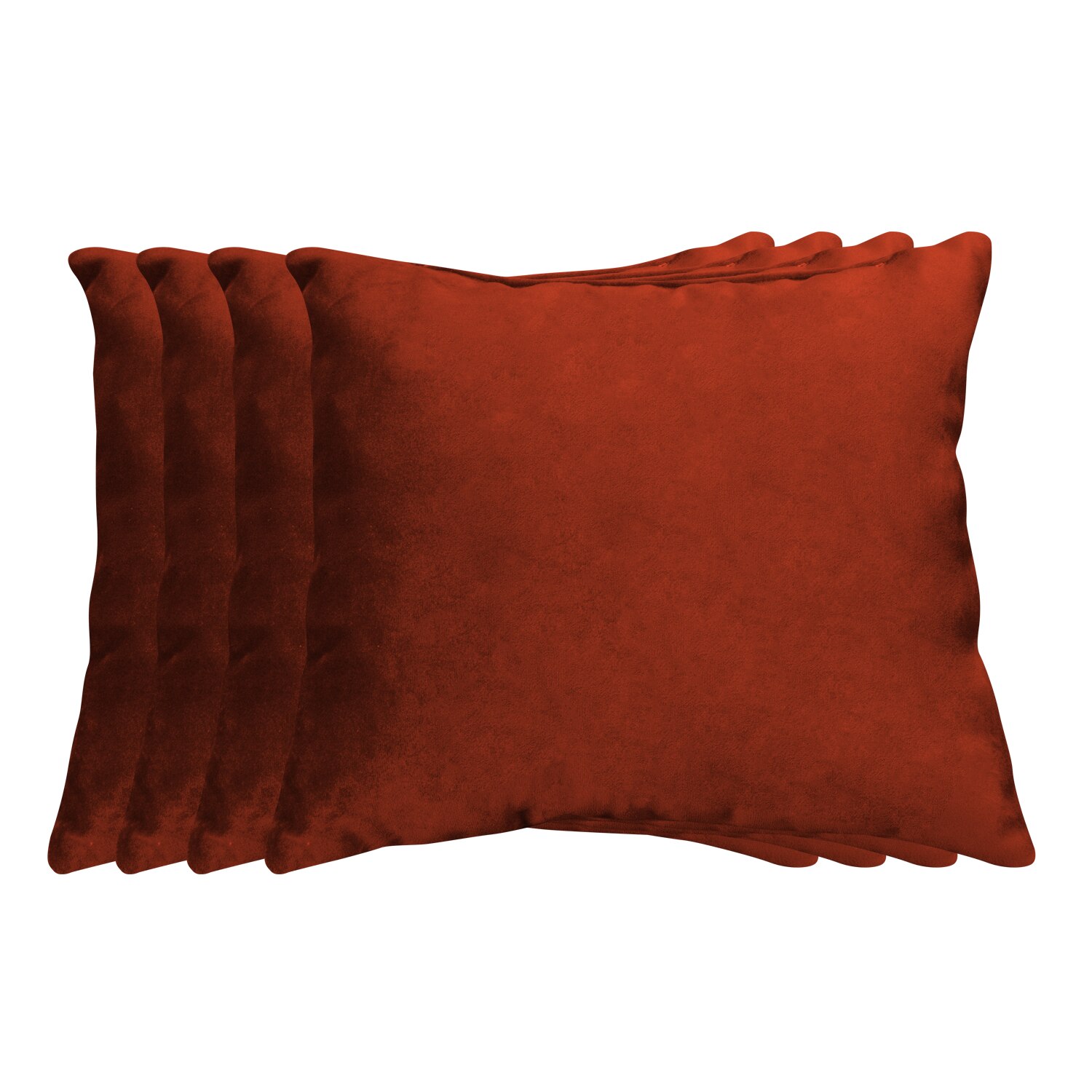 Set 4 perne decorative deco mini, reversibile, 30x35, catifea, rosu inchis eMAG.ro