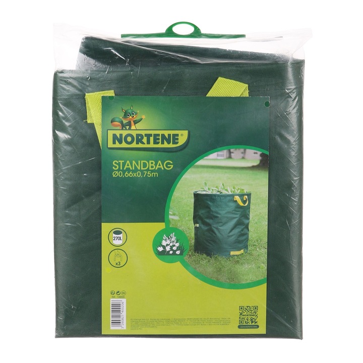 Növényi hulladék zsák, PES, 272 L, zöld