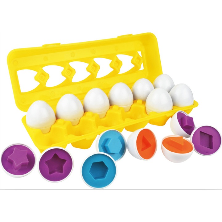 Joc Asocieri Matching Eggs Potriveste Oua cu Forme Geometrice