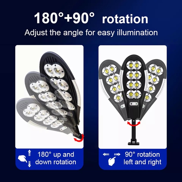 Lampa Solara cu Senzor de Miscare, MX-T90-6, Panou Solar pentru Reincarcarea Acumulatorilor, RIF REFCO ®