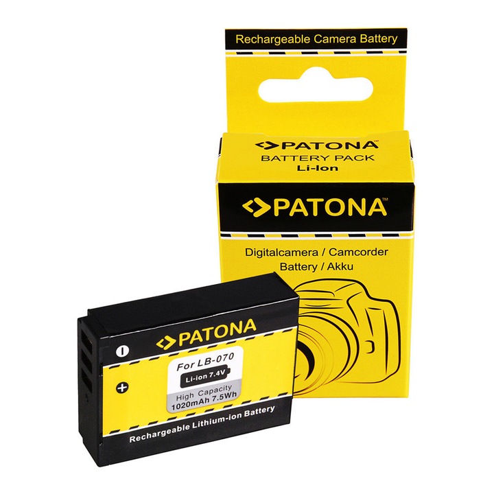 Patona Kodak LB-070 PPIXPRO S-1 1020 mAh / 7,5 Wh / 7.4V Li-ion utángyártott akkumulátor