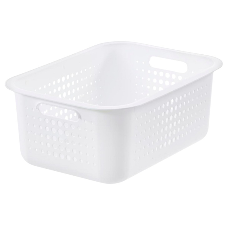 Tároló és rendszerező doboz, SmartStore Recycled 15, újrahasznosított műanyagból, Fehér, 10L, 37x28x15 cm