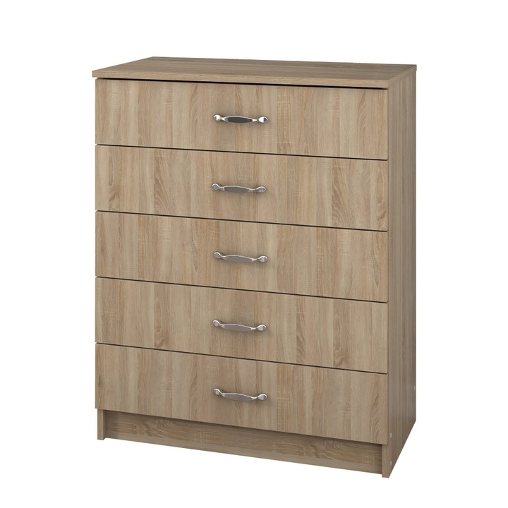 Comoda 5 Sertare RO, 72x40x90cm, sonoma