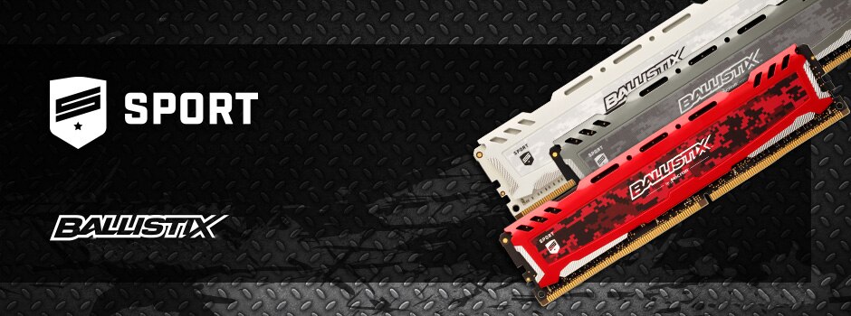 Memorie Crucial Ballistix Sport LT, 8GB (2x4GB), DDR4, 2400MHz