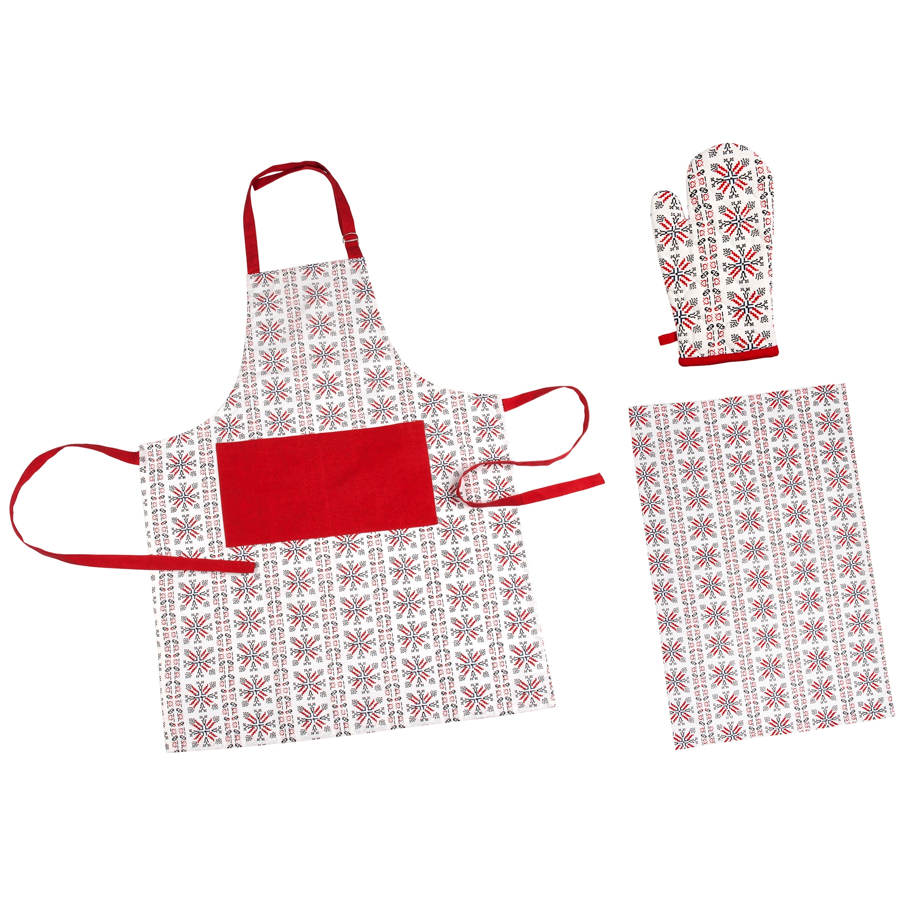 Set bucatarie 3 piese Heinner Home, 100% bumbac, model Traditional