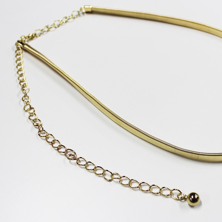 Еластичен метален колан, Charly, FY FashionForYou, Gold