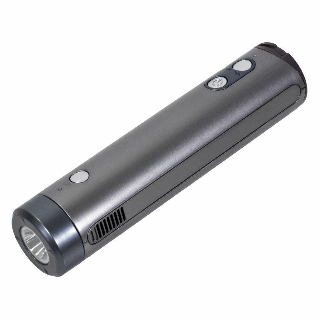 Aspirator de mana portabil Salente HandyPlus - 120W, HEPA, 2000 mAh, 2 moduri Eco/Turbo, Negru/Gri