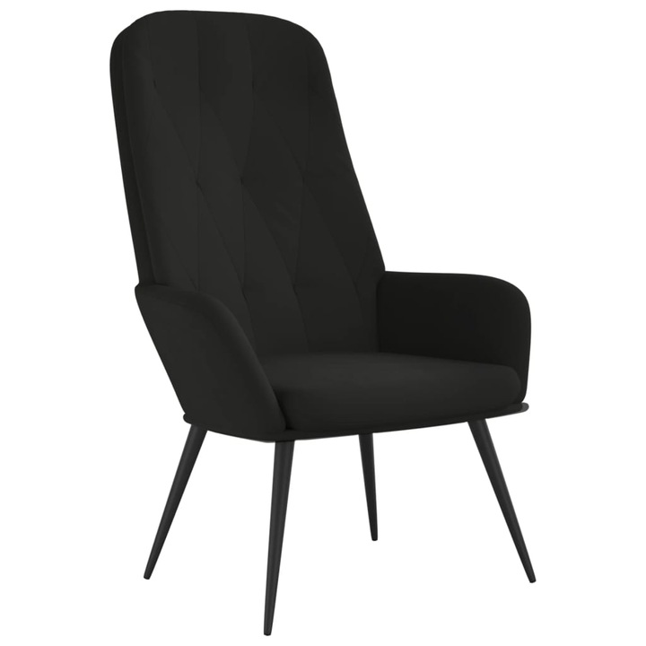 VidaXL fekete bársony pihenőfotel 341200
