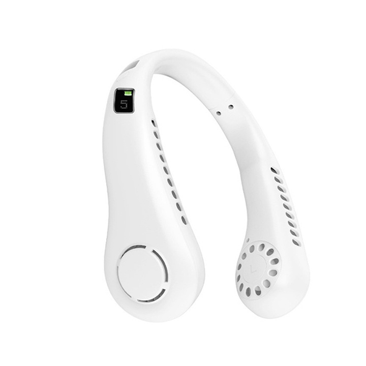 Ventilator portabil, SIHOiSi, ABS, 2000 mAh, 5 Viteze, USB, Alb