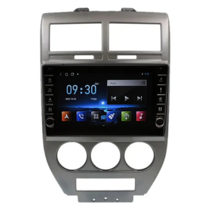 Navigatie AUTONAV Android GPS Dedicata Jeep Compass 2006-2011, Model PRO Memorie 128GB Stocare, 6GB RAM, Display 9" Full-Touch, WiFi, 2 x USB, Bluetooth, 4G, Octa-Core 8 * 1.8GHz, 4 * 50W Audio