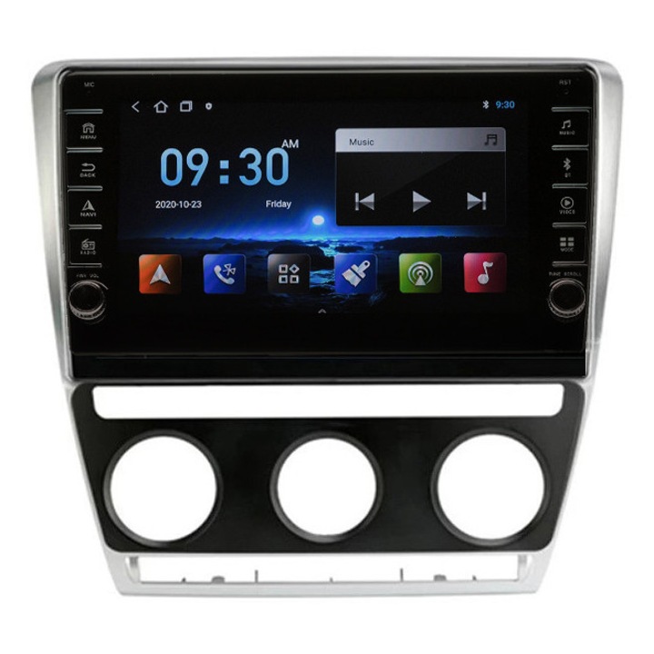 Navigatie AUTONAV Android GPS Dedicata Skoda Octavia 2 Facelift 2009-2012, Model PRO Memorie 128GB Stocare, 6GB DDR3 RAM, Display 9" Full-Touch, WiFi, 2 x USB, Bluetooth, 4G, Octa-Core 8 * 2.0GHz, 4 * 50W Audio