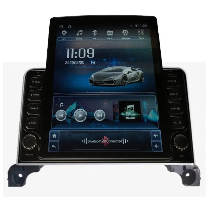 Navigatie AUTONAV Android GPS Dedicata Peugeot 5008 Dupa 2017 si 3008 Dupa 2016, Model XPERT Memorie 128GB Stocare, 6GB DDR3 RAM, Display Vertical Stil Tesla 10" Full-Touch, WiFi, 2 x USB, Bluetooth, 4G, Octa-Core 8 * 2.0GHz, 4 * 50W Audio